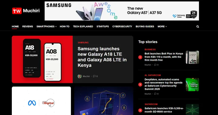 Tech With Muchiri homepage